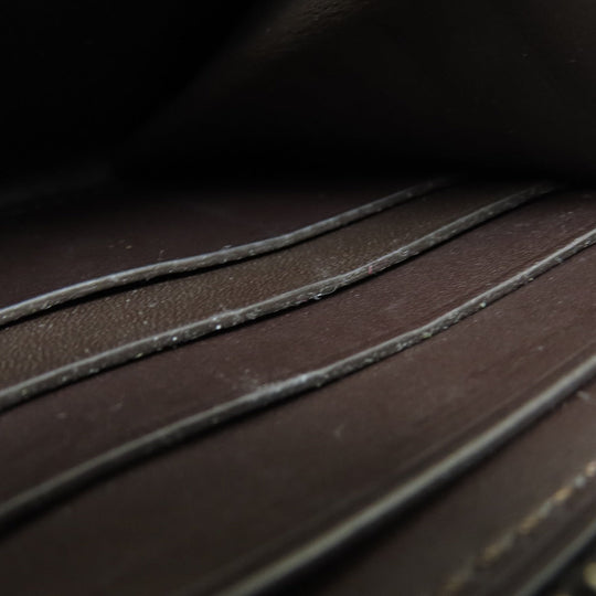 Berluti Long Wallet Purse leather Brown Calligraphy