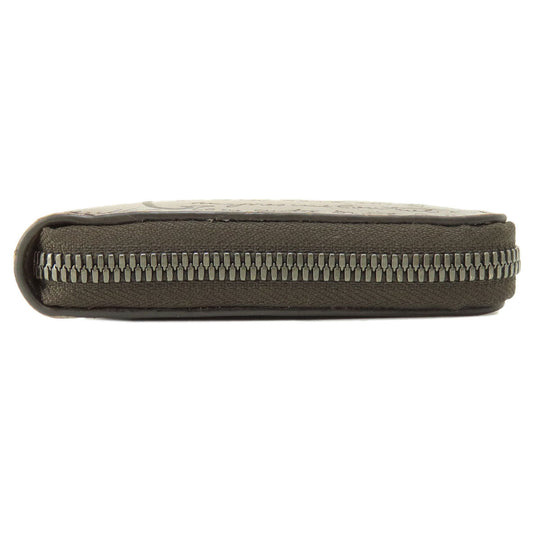 Berluti Long Wallet Purse leather Brown Calligraphy