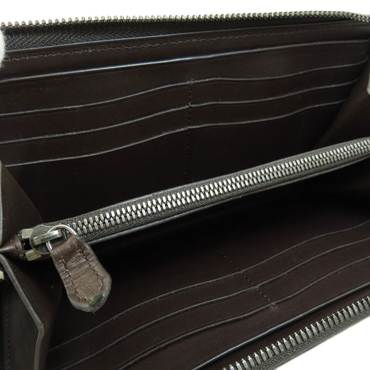 Berluti Long Wallet Purse leather Brown Calligraphy