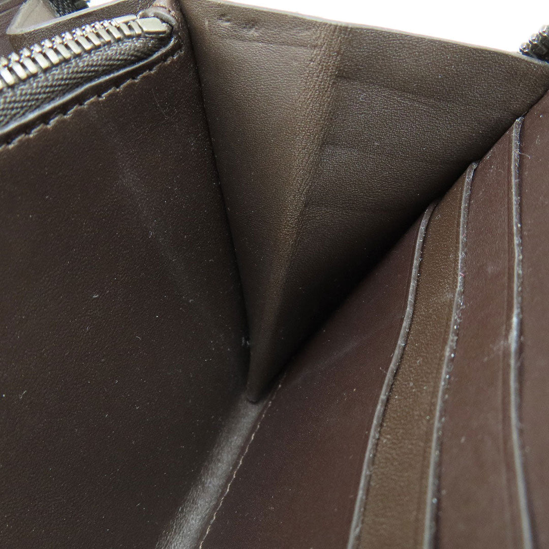 Berluti Long Wallet Purse leather Brown Calligraphy