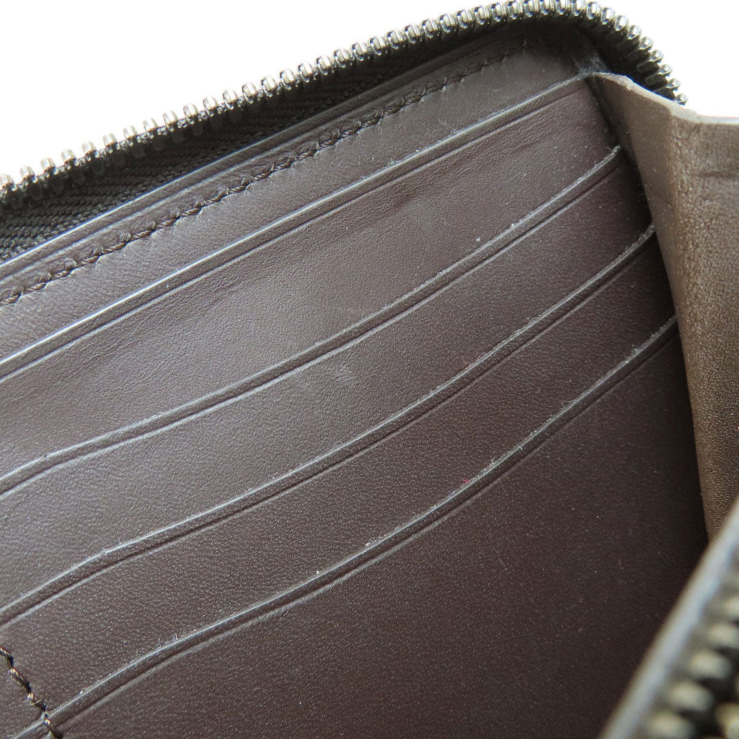 Berluti Long Wallet Purse leather Brown Calligraphy