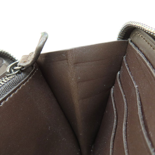 Berluti Long Wallet Purse leather Brown Calligraphy