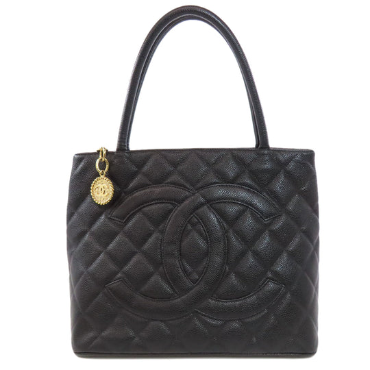 CHANEL Tote Bag Grained Calfskin Skin black Replica Tote Gold Metal
