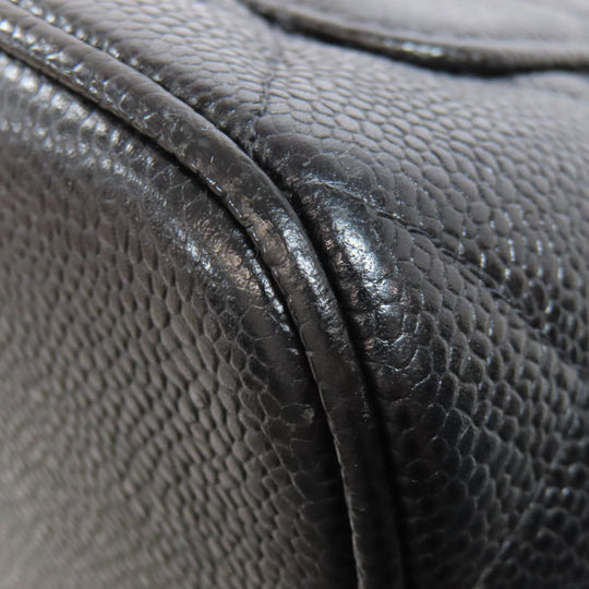 CHANEL Tote Bag Grained Calfskin Skin black Replica Tote Gold Metal