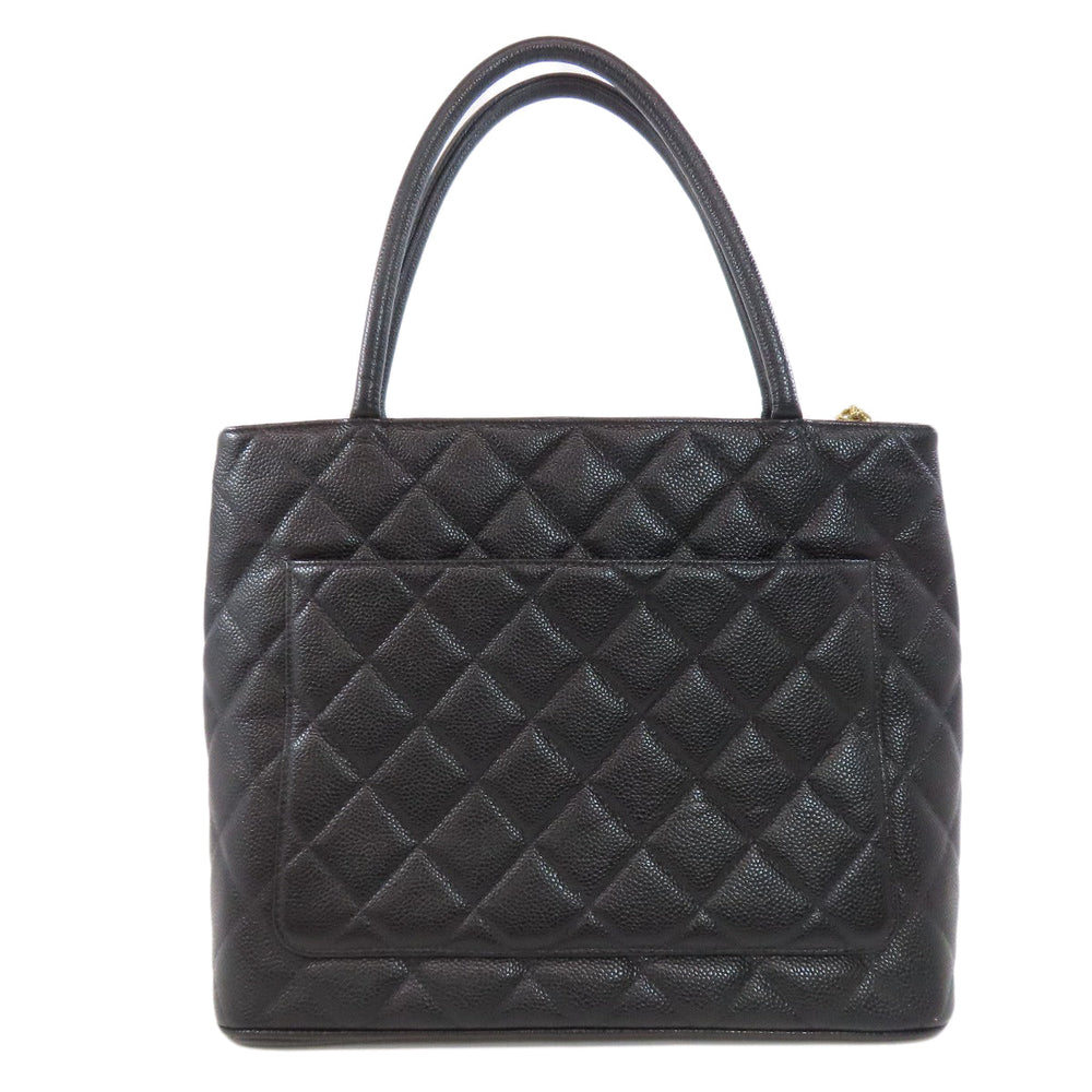 CHANEL Tote Bag Grained Calfskin Skin black Replica Tote Gold Metal