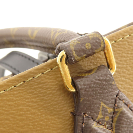 LOUIS VUITTON Tote Bag M45321 Monogram reverse Brown On the Go MM Monogram Giant Women Used Authentic
