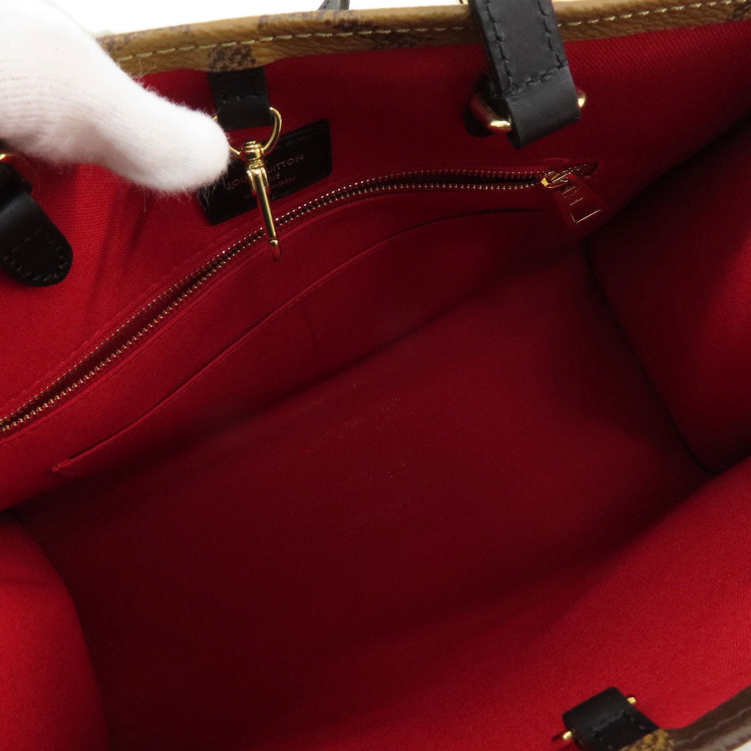 LOUIS VUITTON Tote Bag M45321 Monogram reverse Brown On the Go MM Monogram Giant Women Used Authentic