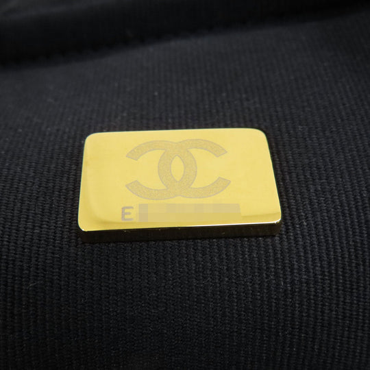 CHANEL Shoulder Bag Grained Calfskin Skin Navy Matelasse ChainShoulder Gold Metal