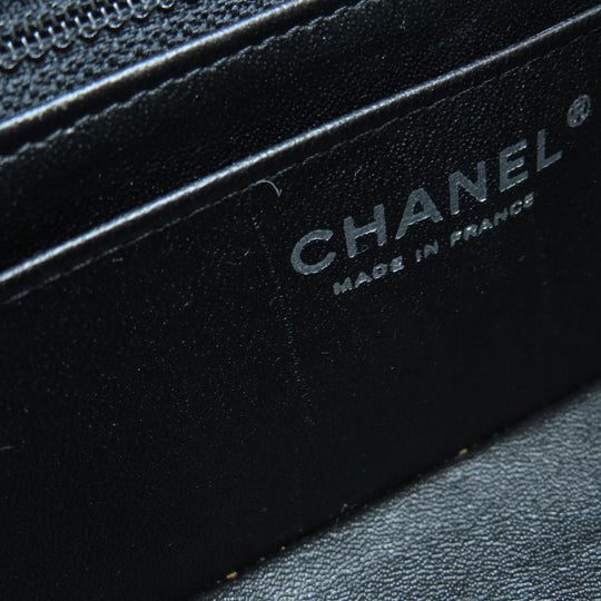 CHANEL Shoulder Bag lambskin black ChainShoulder Matelasse SilverMetal