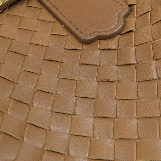 BOTTEGAVENETA Tote Bag leather Brown Women Used Authentic