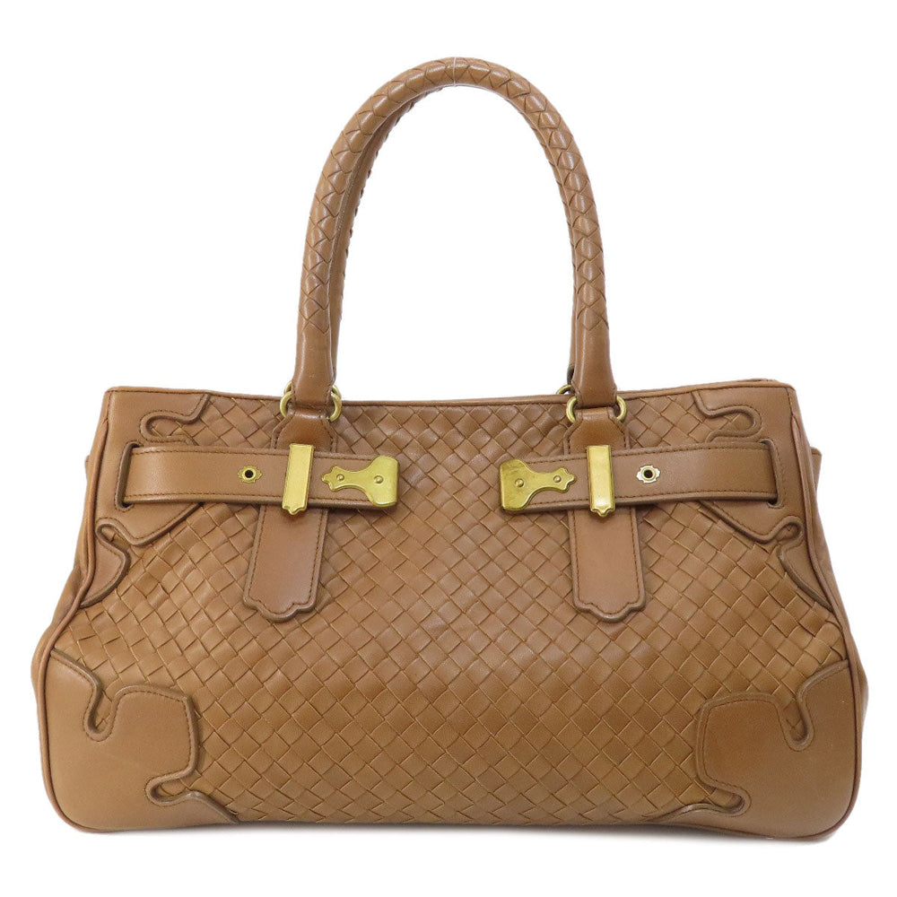 BOTTEGAVENETA Tote Bag leather Brown Women Used Authentic