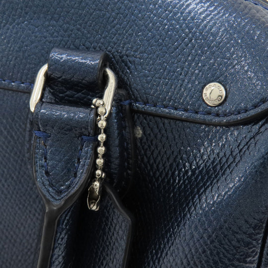 COACH Handbag F56125 leather blue 2WAY Women Used Authentic