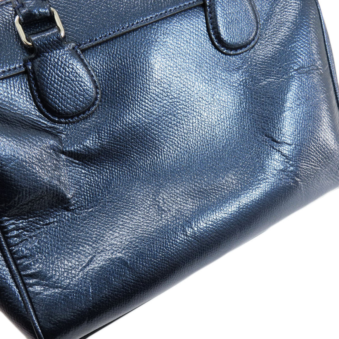 COACH Handbag F56125 leather blue 2WAY Women Used Authentic