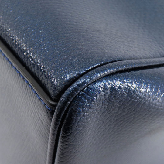 COACH Handbag F56125 leather blue 2WAY Women Used Authentic