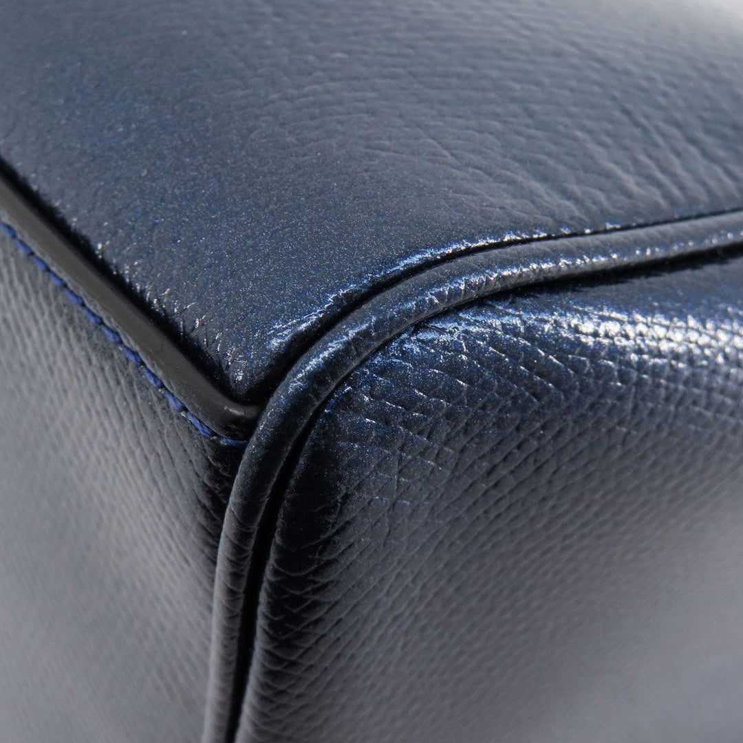 COACH Handbag F56125 leather blue 2WAY Women Used Authentic