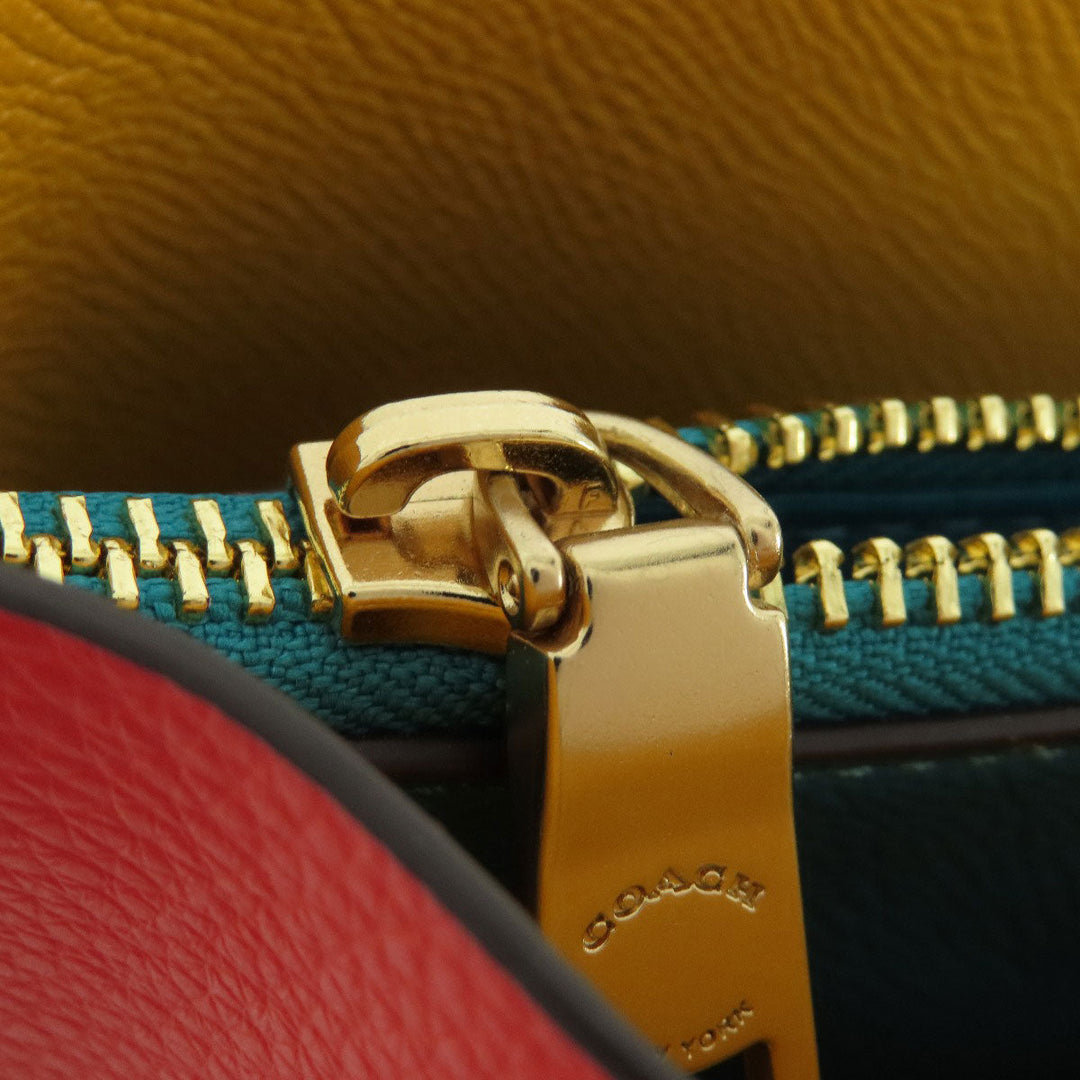 COACH Tote Bag 1671 leather Red logo