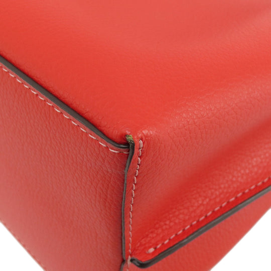 COACH Tote Bag 1671 leather Red logo