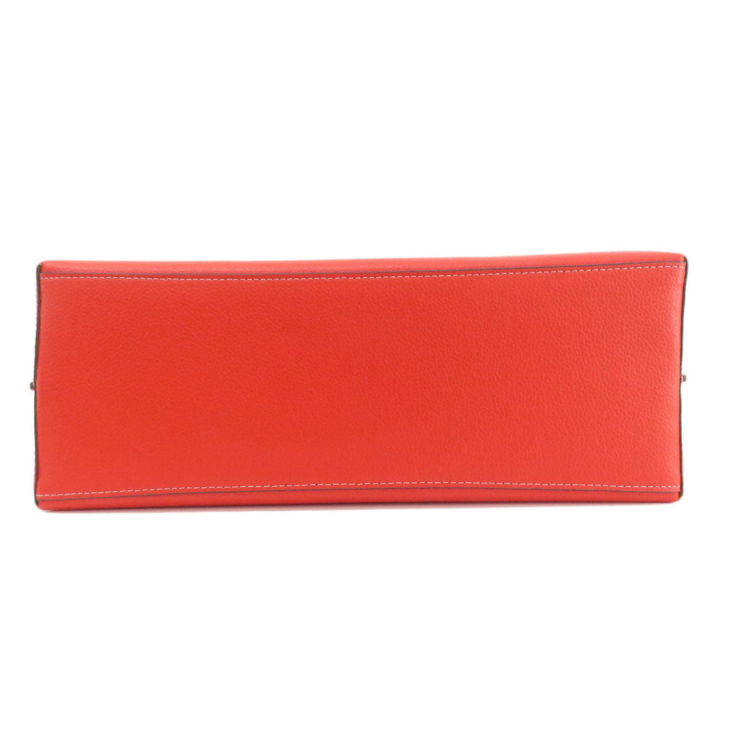 COACH Tote Bag 1671 leather Red logo