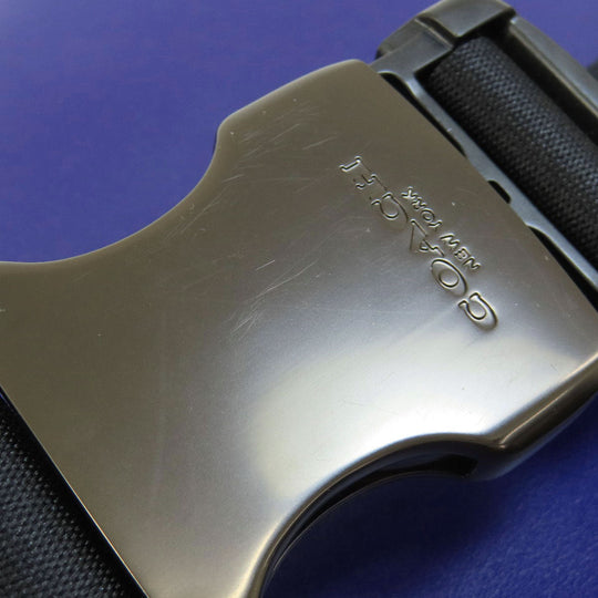 COACH Sling bag C3748 leather blue Simple design Women Used Authentic