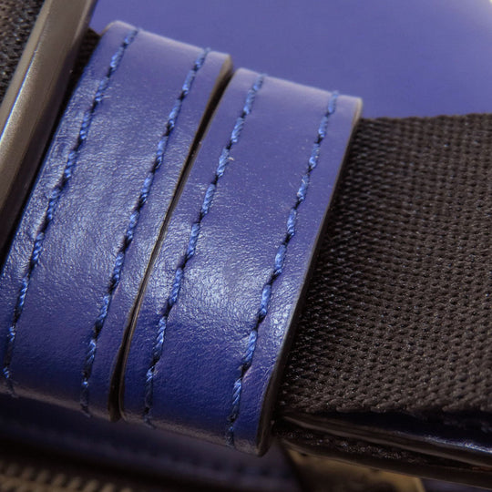 COACH Sling bag C3748 leather blue Simple design Women Used Authentic