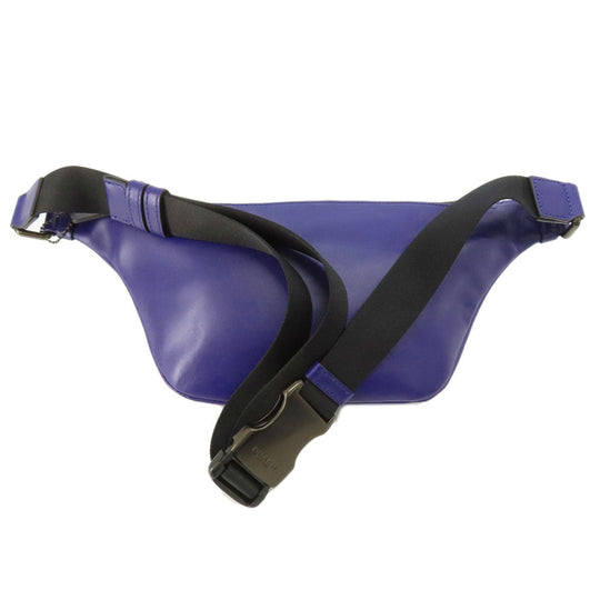 COACH Sling bag C3748 leather blue Simple design Women Used Authentic