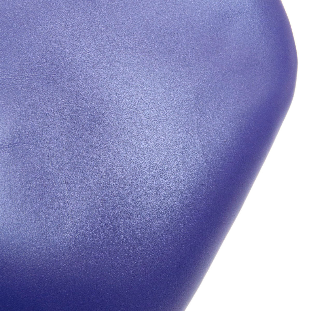 COACH Sling bag C3748 leather blue Simple design Women Used Authentic