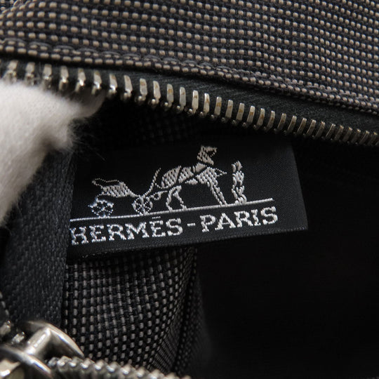 HERMES Tote Bag canvas gray Her LineMM Women Used Authentic