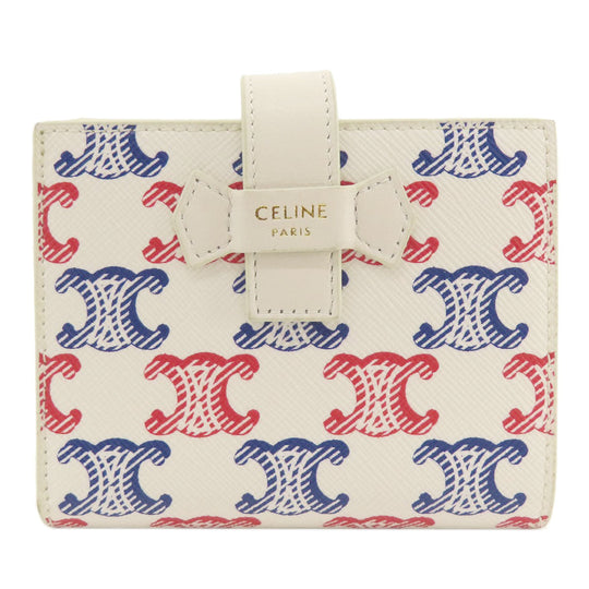 CELINE Bifold Wallet PVC white Triomphe