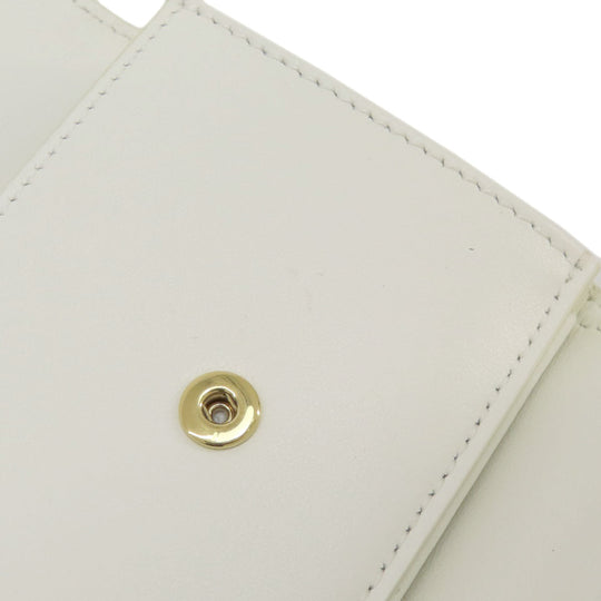 CELINE Bifold Wallet PVC white Triomphe