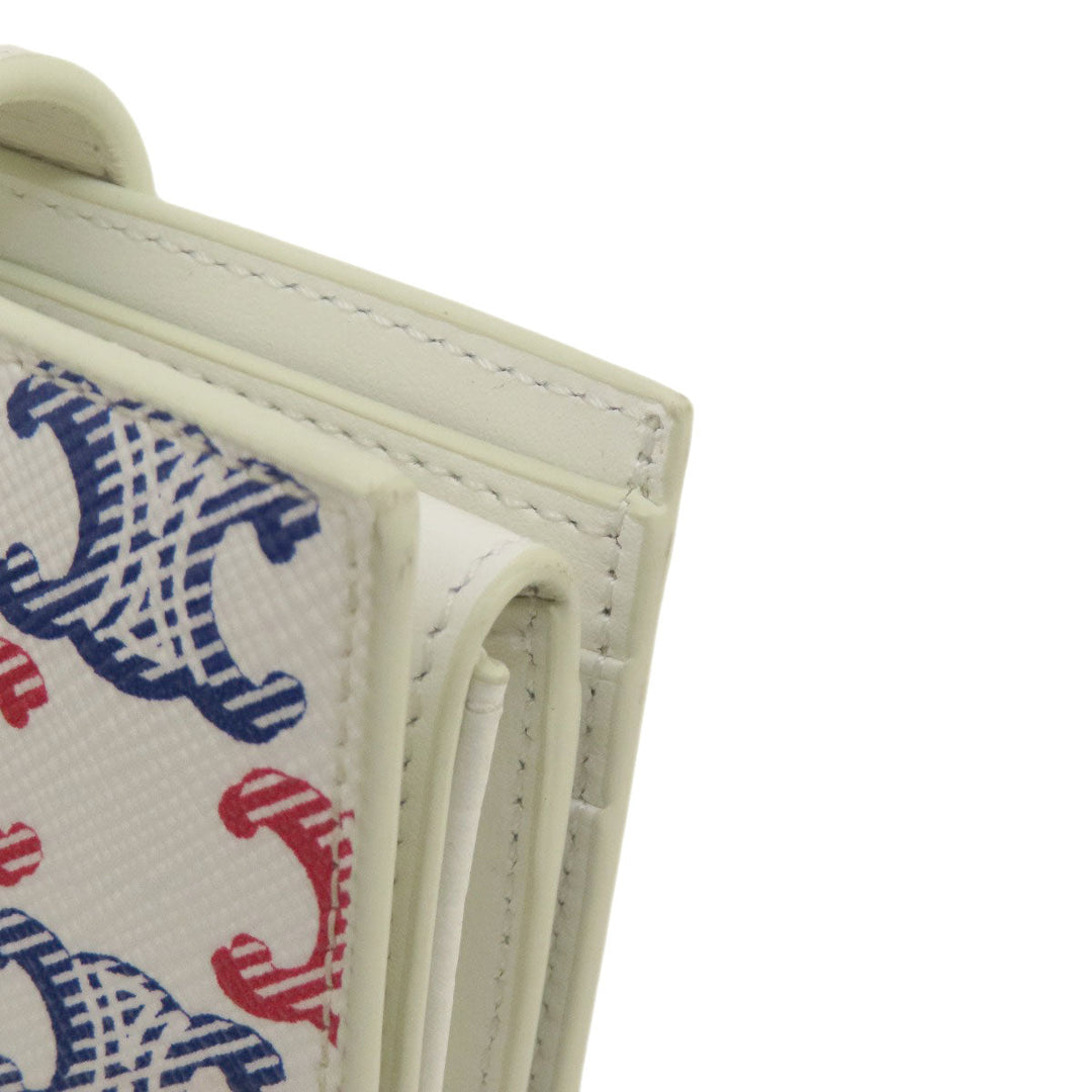CELINE Bifold Wallet PVC white Triomphe