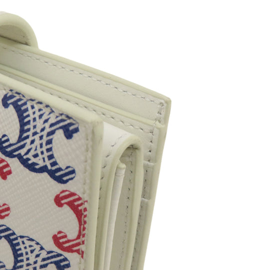 CELINE Bifold Wallet PVC white Triomphe