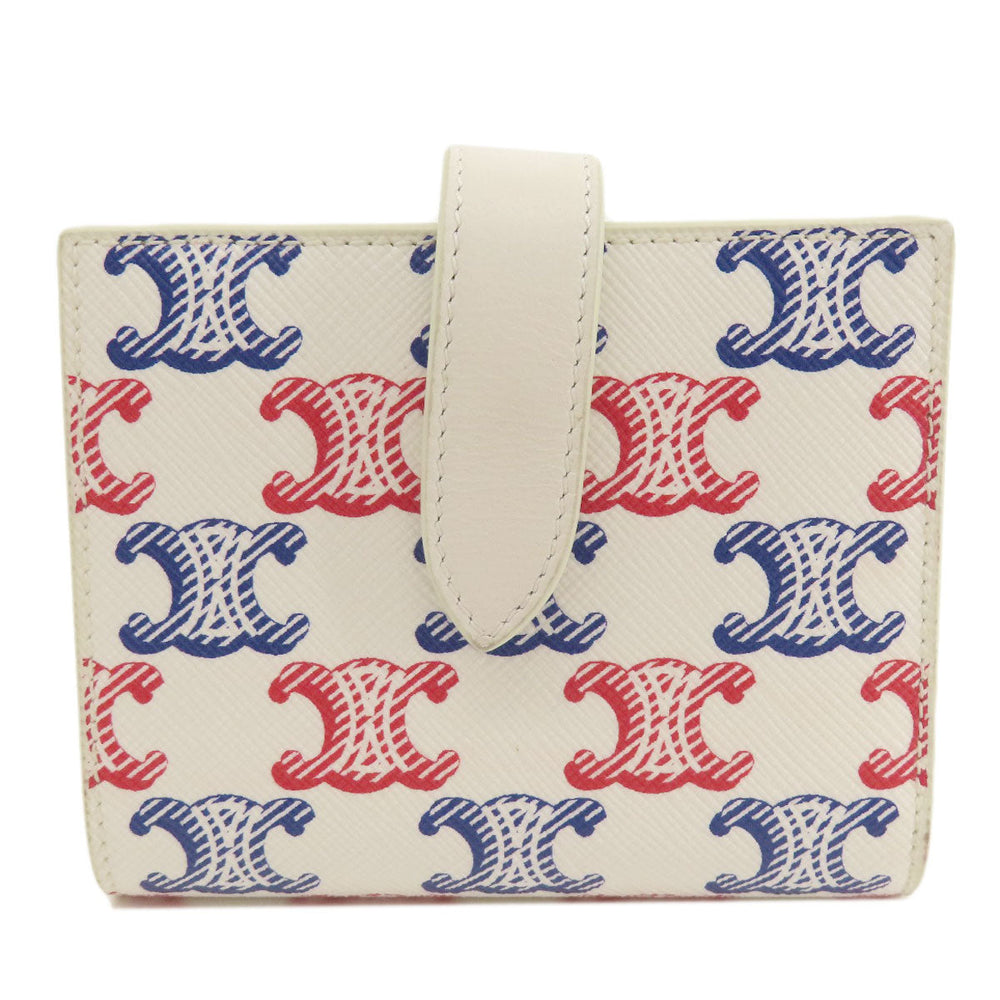 CELINE Bifold Wallet PVC white Triomphe