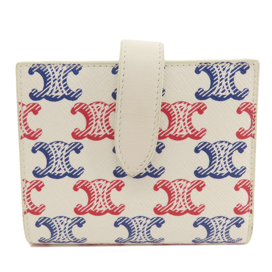 CELINE Bifold Wallet PVC white Triomphe