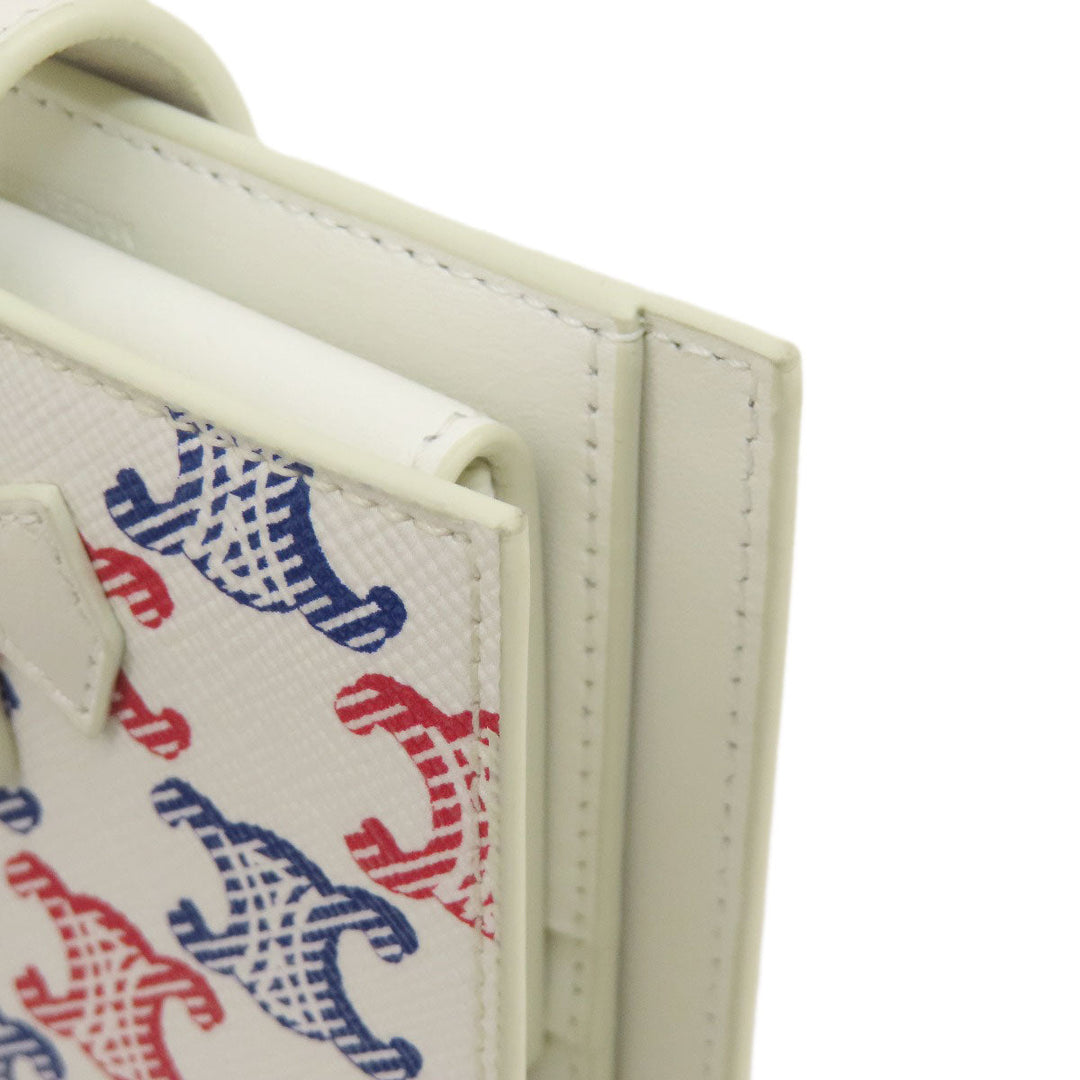 CELINE Bifold Wallet PVC white Triomphe