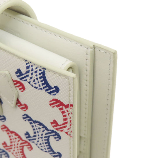 CELINE Bifold Wallet PVC white Triomphe