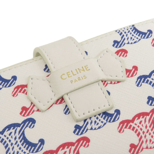 CELINE Bifold Wallet PVC white Triomphe