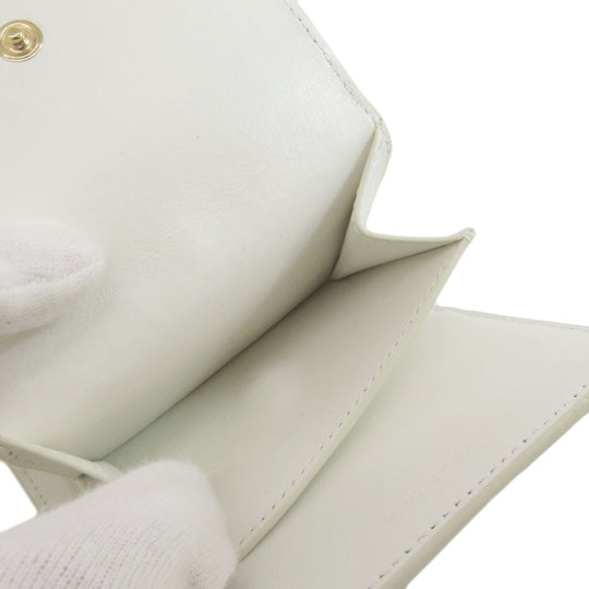 CELINE Bifold Wallet PVC white Triomphe