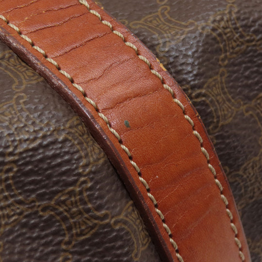 CELINE Tote Bag PVC Brown Macadam Pattern Women Used Authentic