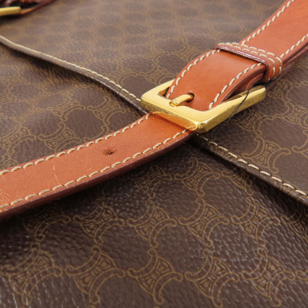 CELINE Tote Bag PVC Brown Macadam Pattern Women Used Authentic