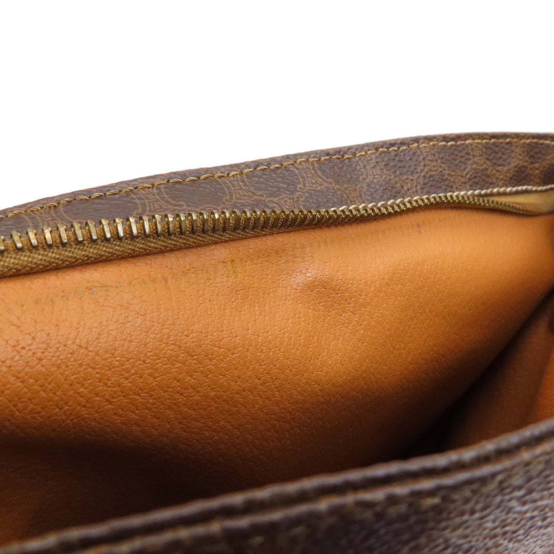 CELINE Tote Bag PVC Brown Macadam Pattern Women Used Authentic