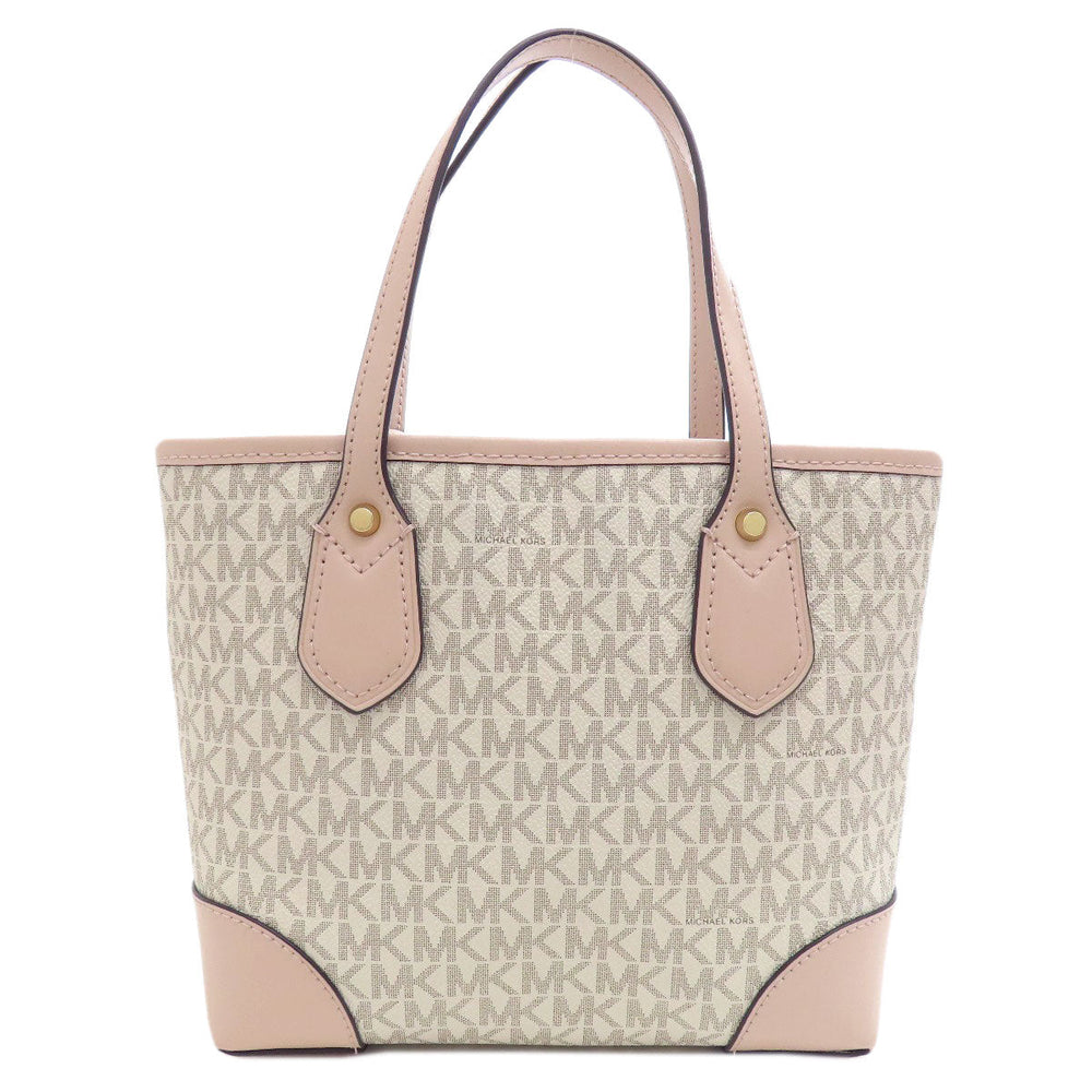 MICHAEL KORS Handbag PVC white MK signature