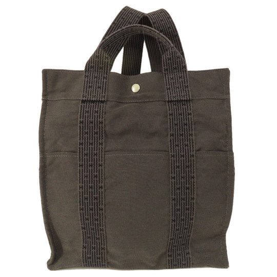 HERMES Backpack canvas gray Her Line ad MM Women Used Authentic