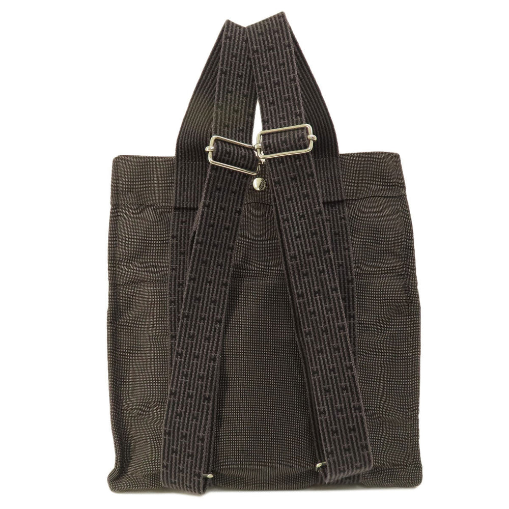 HERMES Backpack canvas gray Her Line ad MM Women Used Authentic