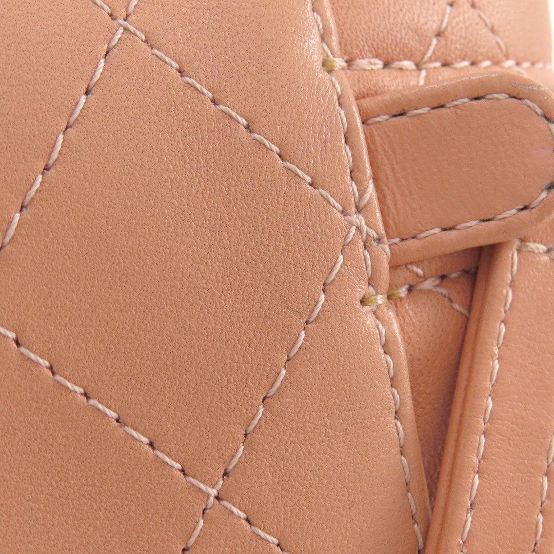 CHANEL Handbag Calfskin pink Vanity 2WAY Gold Metal Women Used Authentic