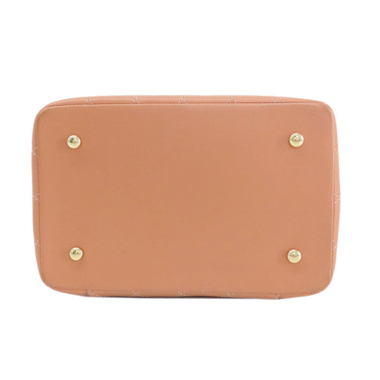 CHANEL Handbag Calfskin pink Vanity 2WAY Gold Metal Women Used Authentic
