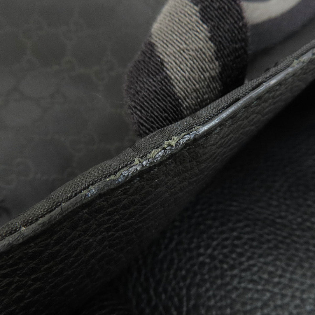 GUCCI Tote Bag 449177 Nylon black GG outlet Women Used Authentic