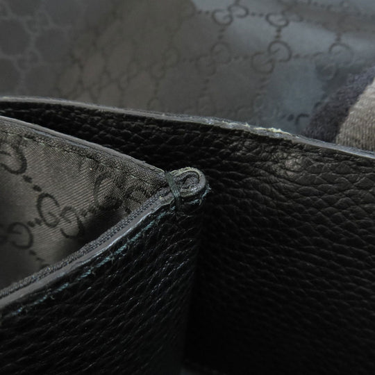 GUCCI Tote Bag 449177 Nylon black GG outlet Women Used Authentic