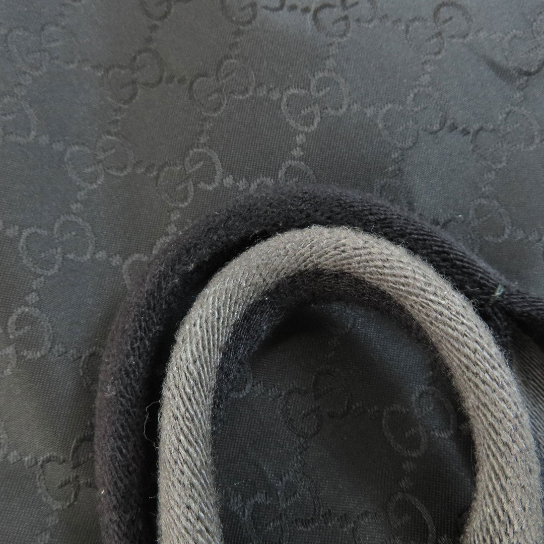 GUCCI Tote Bag 449177 Nylon black GG outlet Women Used Authentic