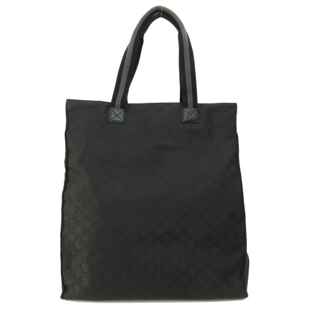 GUCCI Tote Bag 449177 Nylon black GG outlet Women Used Authentic