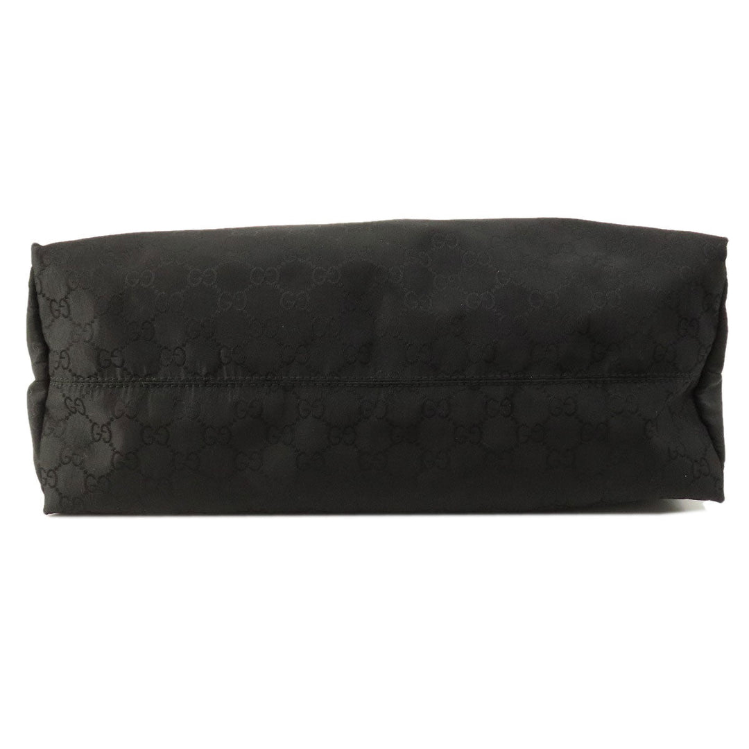 GUCCI Tote Bag 449177 Nylon black GG outlet Women Used Authentic